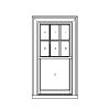 Hung Window
6-over-1
Unit Dimension 33" x 66"
1-3/16" TDL